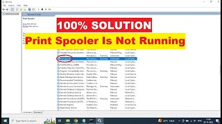 Local Print Spooler Service Is Not Running Error  Windows Cannot Connect to the Printer [upl. by Coral]