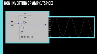 NonInverting Op Amp LTspice [upl. by Suiramed]