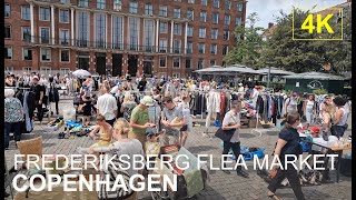 COPENHAGEN  Frederiksberg Flea Market  4K Walk [upl. by Seadon152]