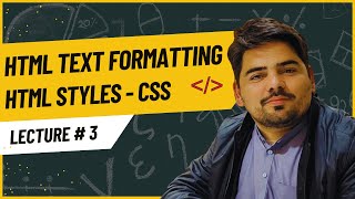 HTML Text Formatting and HTML Styles  CSS [upl. by Sarchet]