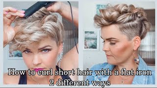 2 ways to curl short hair with a straightener  locken mit dem Glätteisen  Salirasa [upl. by Adnyc]