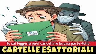 CARTELLE ESATTORIALI PAZZE DI AGENZIA DELLE ENTRATE RISCOSSIONE saperle leggere per annullarle [upl. by Nosbig]