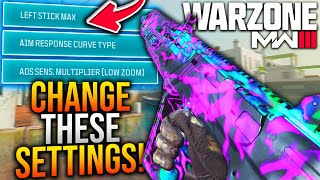 WARZONE New BEST AIMING SETTINGS You NEED To Be Using WARZONE 3 Best Controller Settings [upl. by Leidag]