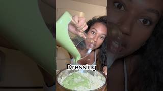 Viraler Green Goddess Salat in nur 5 Minuten🥒🥗✨ rezept arbeit vegan food veganfood haul [upl. by Hanleigh]