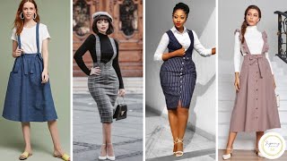 Trendy Pinafore Outfit Ideas  How to Style a Pinafore Dress [upl. by Adikam]