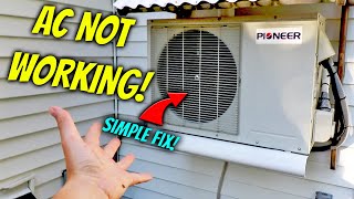 Ductless Mini Split Not Working DIY Fix [upl. by Levitus]