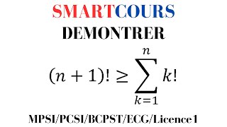 Démontrer que  n1 sup somme k  MPSIPCSIECGBCPSTLicence1 [upl. by Rydder]