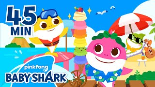 Baby Sharks Summer Collection  Compilation  Baby Shark Songs  Baby Shark Official [upl. by Petronella]