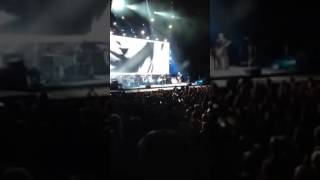 Bryan Adams wiped out by his own guitarist on stage Liverpool Echo Arena [upl. by Enahpets]