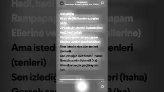 Feride Hilal Akın  Rampapapam lyricsşarkı sözleri [upl. by Jonas]