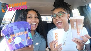 DUNKIN DONUTS HALLOWEEN MENU MORE   VLOGTOBER DAY 20  MyMy amp AMills TV [upl. by Amando]