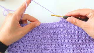 How To Crochet An Easy Blanket Stitch [upl. by Nwahsar]