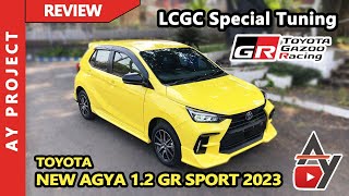 Review New Agya 12 GR Sport CVT 2023  AY Project  Indonesia [upl. by Ekal]