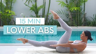 15 MIN LOWER ABS WORKOUT  At Home Pilates Intermediate [upl. by Packton]