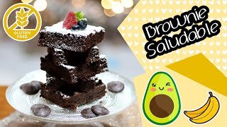 BROWNIES SALUDABLES🥑🍫🍌 DE PALTA Y PLÁTANO [upl. by Sucrad]