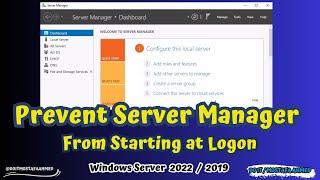 Prevent Server Manager from Starting at Logon  Windows Server 2019 2022 doitmostafa [upl. by Holton]