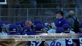 Mike Sinz hired as next Menomonie High School head football coach [upl. by Sloan368]