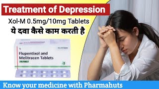 Flupentixol amp melitracen Tabelts hindi  Medicine for Anxiety amp Depression  XolM 05mg10mg tablet [upl. by Dnama]