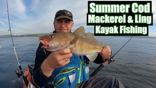 Kayak Fishing For Beginners UK  Fishing for Summer Cod Mackerel and Ling  Sea Fishing UK [upl. by Valerie526]