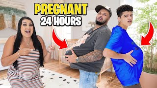 PREGNANT FOR 24 HOURS CHALLENGE Hilarious [upl. by Proudman]