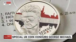 George Michael appearing on special commemorative coin in UK [upl. by Settera]