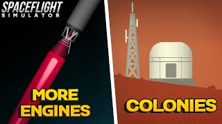 ENGINE Mods and COLONIES  Spaceflight Simulator Mod Review [upl. by Eidnar]