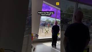 Armed gang try and steal motorbike from outside supermarket sainsburys stockport crime [upl. by Oirramaj360]