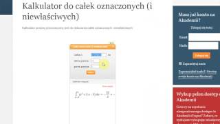 Kalkulator do całek oznaczonych i niewłaściwych eTrapez [upl. by Einnalem]