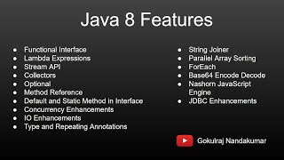 Java 8 Features java java8 javastreams [upl. by Yelwar]