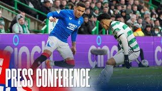 PRESS CONFERENCE  James Tavernier  Celtic 21 Rangers [upl. by Lawler]