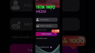 1 Dakikada 1000 Tiktok Takipçi Hilesi  Bedava Tiktok Takipçi Arttırma Ücretsiz 2024 [upl. by Eatnuahc]