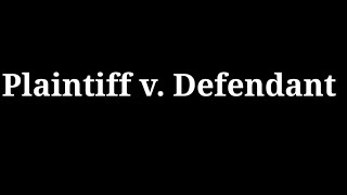 Difference between Plaintiff and Defendent law CAUPSC CS [upl. by Ahsatsan]