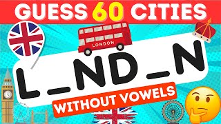 Can You Guess these Cities Without Vowels 🌍  City Quiz [upl. by Storfer]