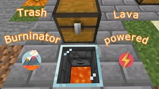 Automatic Trash Can  Lava Dispenser  Minecraft Bedrock 119120 MCPEXboxPS4SwitchWindows10 [upl. by Banyaz]