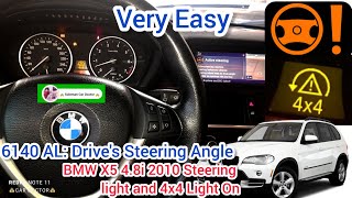 BMW X5 48i 2010 Steering amp 4x4 warning lights On⚠️steering Angle Program Manual Method cardoctor [upl. by Stier518]