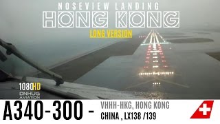 MUST SEE A340 Crosswind Landing in Hong Kong  LONG VERSION [upl. by Downs230]