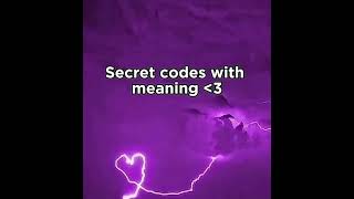 Secret codes with meanings  edit [upl. by Nykal]