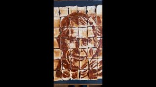 Welsh artist creates King Charles portrait out of marmite toast [upl. by Enyrehtak]