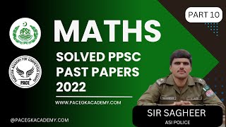 Past Paper no 87 PPSC Past Paper Math 2022 Ppsc Fpsc Math Series Math by Sir Sagheer [upl. by Poul378]