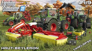 PREPARING 461HA FOR GRASS SILAGE  Animals on HautBeyleron  Farming Simulator 22  Episode 119 [upl. by Arundel]