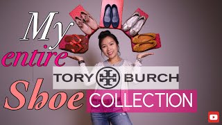 MY TORY BURCH SHOE COLLECTION 2019  FLATS AND SANDALS [upl. by Ydnes337]