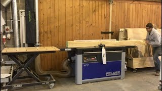 Felder AD951 in Action  Mega planer thicknesser [upl. by Chicoine]