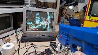 Raspberry pi 5  CRT RGB 480i AIMTRAK [upl. by Ellenahc]