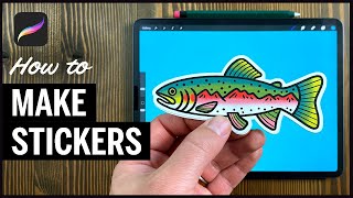 How to make STICKERS Procreate  Full Process [upl. by Ruby130]