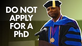 Why you shouldnt apply for a PhD [upl. by Zacek]