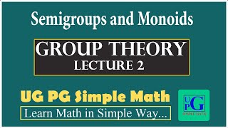 Semigroups and Monoids  Group Theory  Lecture 2 ugpgsimplemath grouptheory [upl. by Lerat]