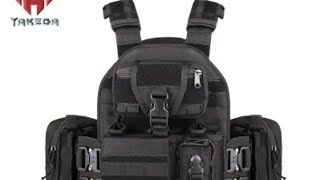 Yakeda Tactical Plate Carrier With addon pouches [upl. by Nauqaj]