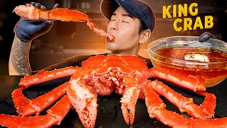 ASMR MUKBANG KING CRAB  SEAFOOD BOIL SAUCE  COOKING amp EATING SOUNDS  Zach Choi ASMR [upl. by Yrelav]