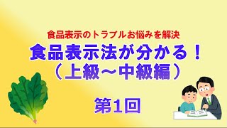 食品表示検定（上級～中級）合格への道 生鮮食品【第1回目】 [upl. by Namron715]