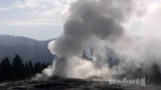 Old Faithful Erupts  Yellowstone Natl Park  Noisivision Studios [upl. by Aztinay111]